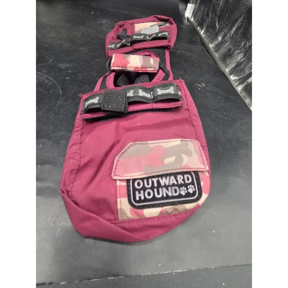 Outward Hound Quick Release Backpack Small Dog Travel Gear Red